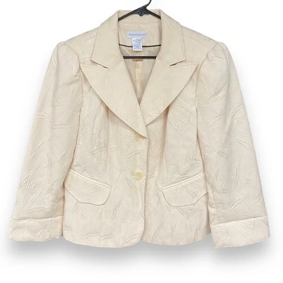 Worthington 3/4 Length Sleeve Porcelain Beige Blazer 14 NWOT - Picture 2 of 6